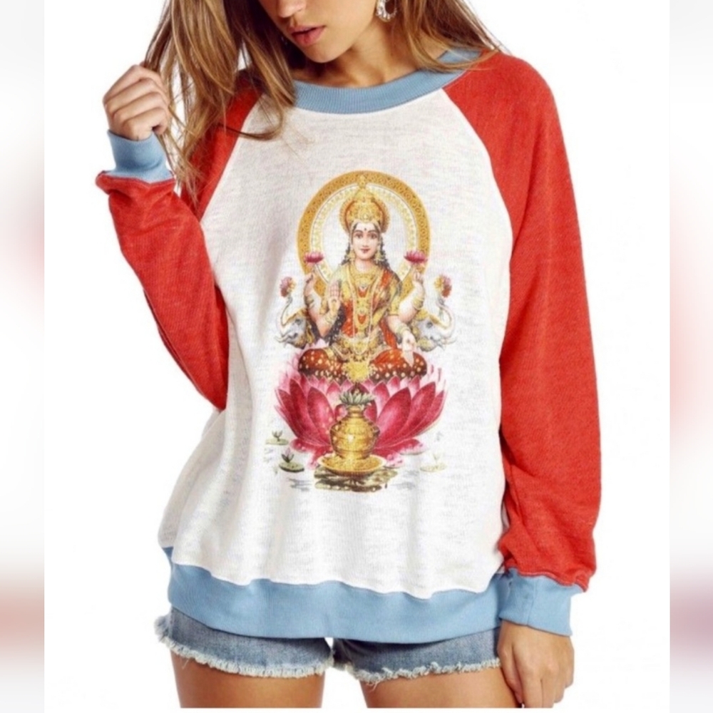 Wildfox Lakshmi Raglan Sweatshirt (Goddess of Wealth)